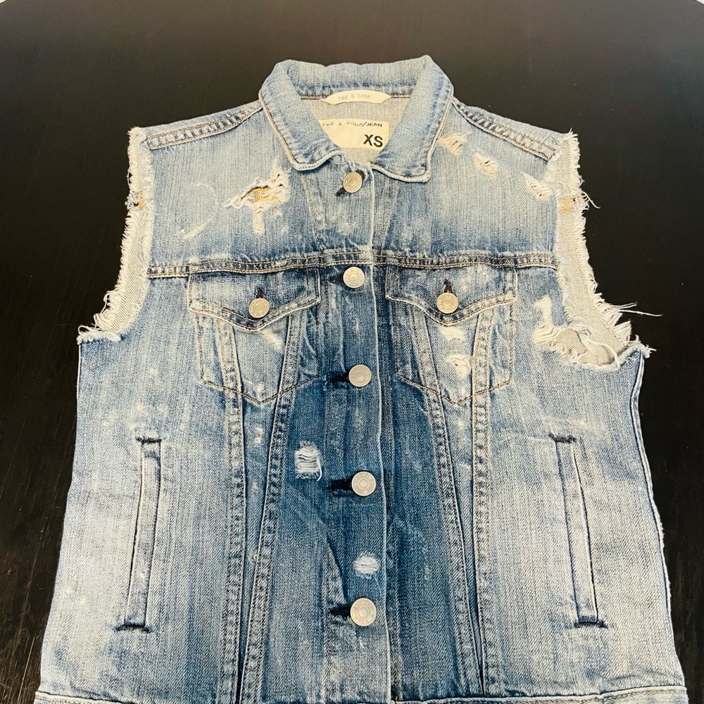 rag & bone Jean Tattered Vest Size XS